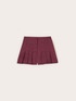 High-waisted twill shorts with pleats image number 4