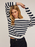 Striped knit pullover image number 0