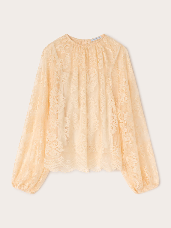 Blouse en dentelle avec manches raglan
