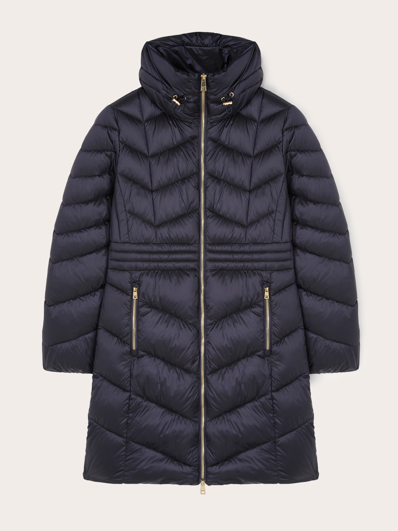 Padded high collar jacket image number 4