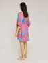 Vestito corto a kimono in raso fantasia floreale image number 1
