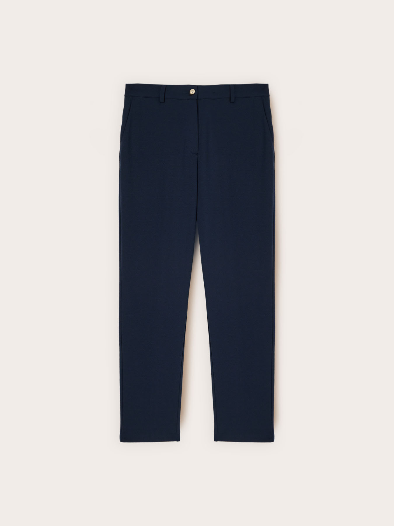 Chino trousers in cr&ecirc;pe jersey image number 3