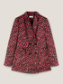 Oversized double-breasted leopard pattern blazer image number 3