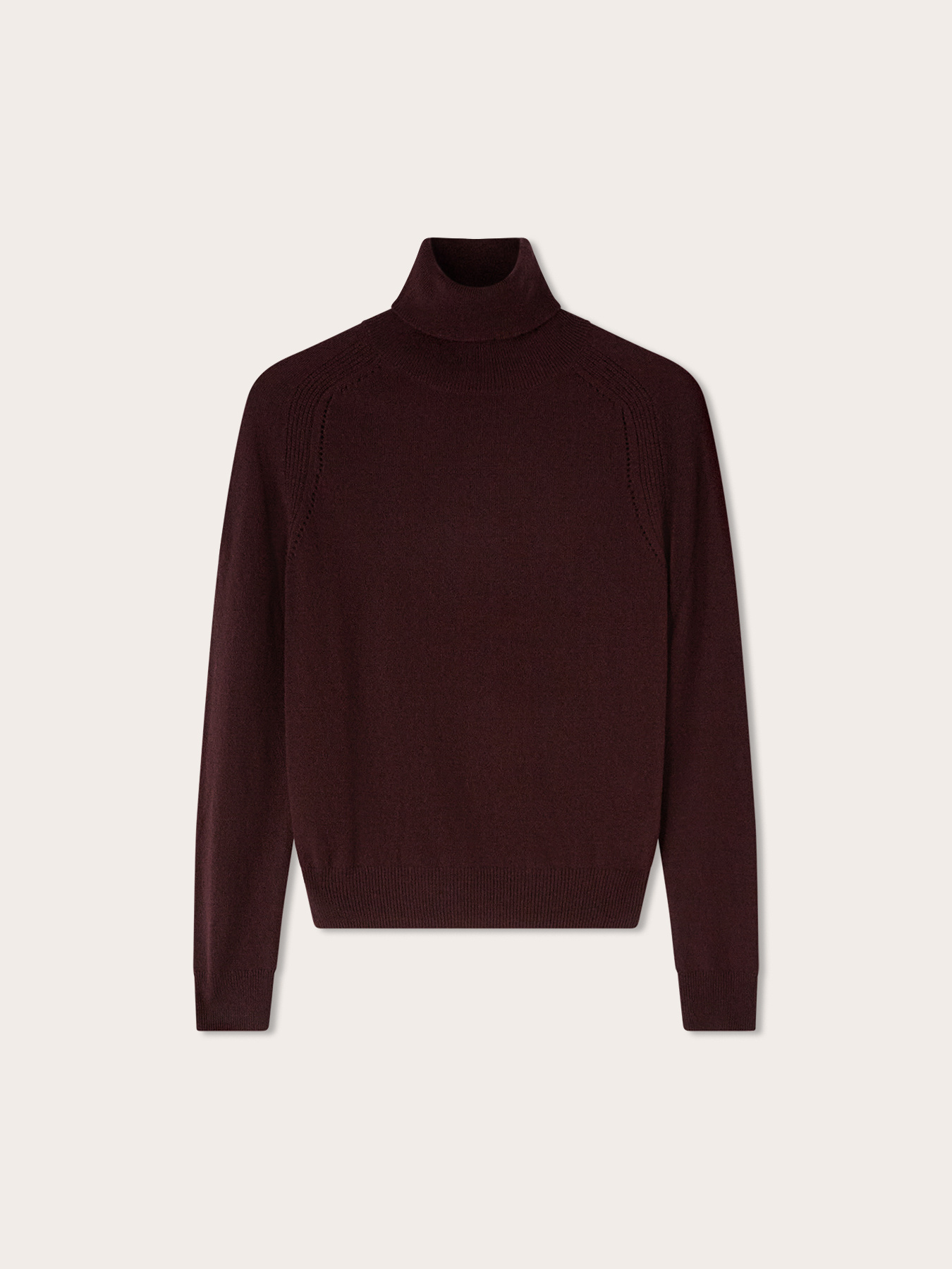 Cashmere turtleneck with ajour&eacute; detail image number 4
