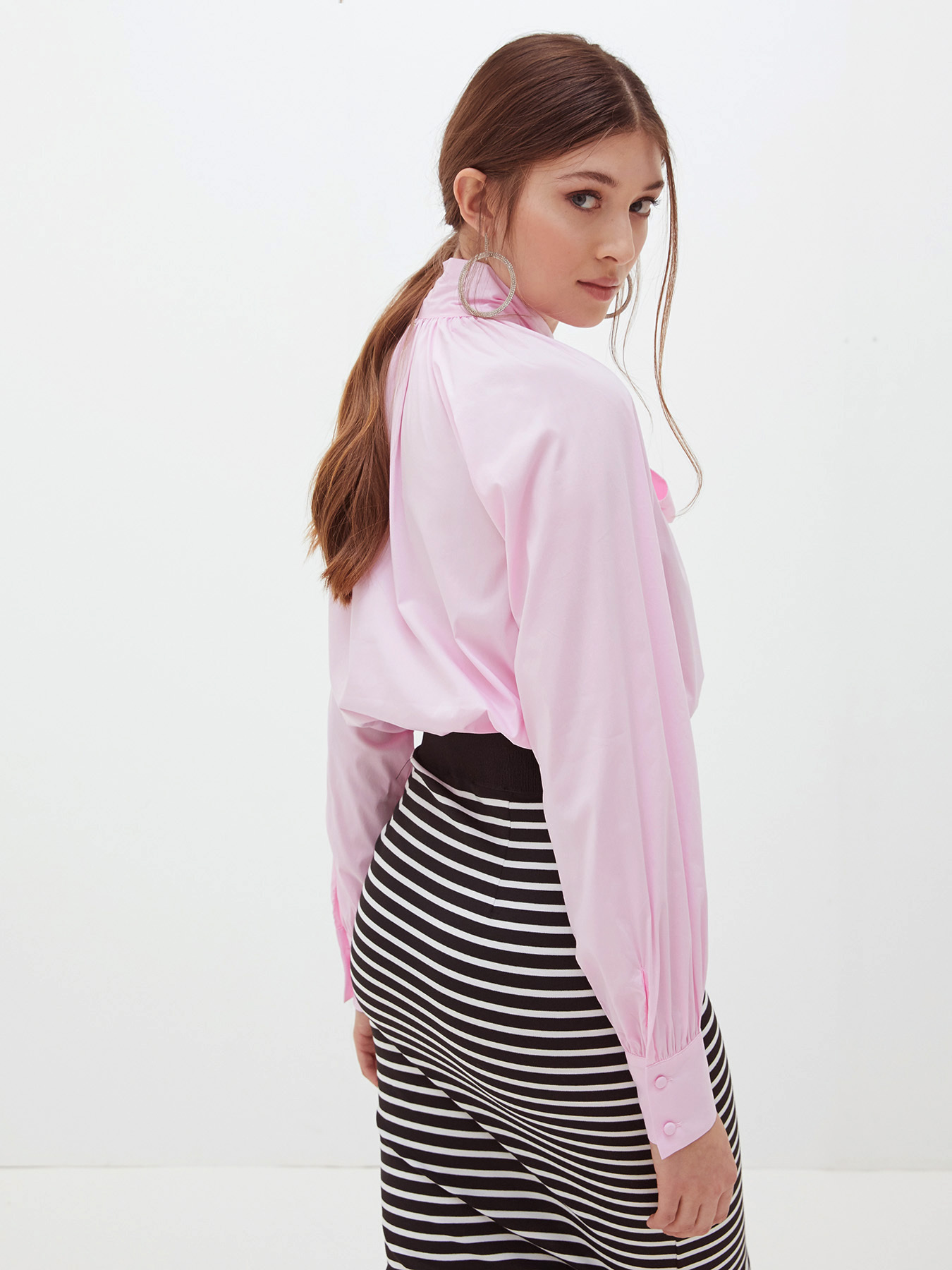 Camicia over con fiocco image number 1