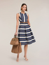 A-Linien-Kleid aus garngef&auml;rbtem Streifenstoff image number 0