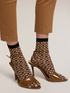 Short sheer patterned socks Double Love image number 0