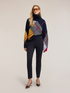 Slim fit trousers in Milano stitch fabric image number 0