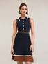 A-line dress with polo collar image number 0