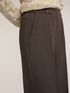 High-waisted palazzo pants with pleat image number 3