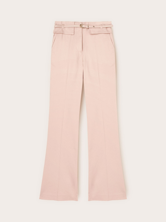 Flare pants in gabardine