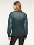 Openwork sweater with v-neck image number 1