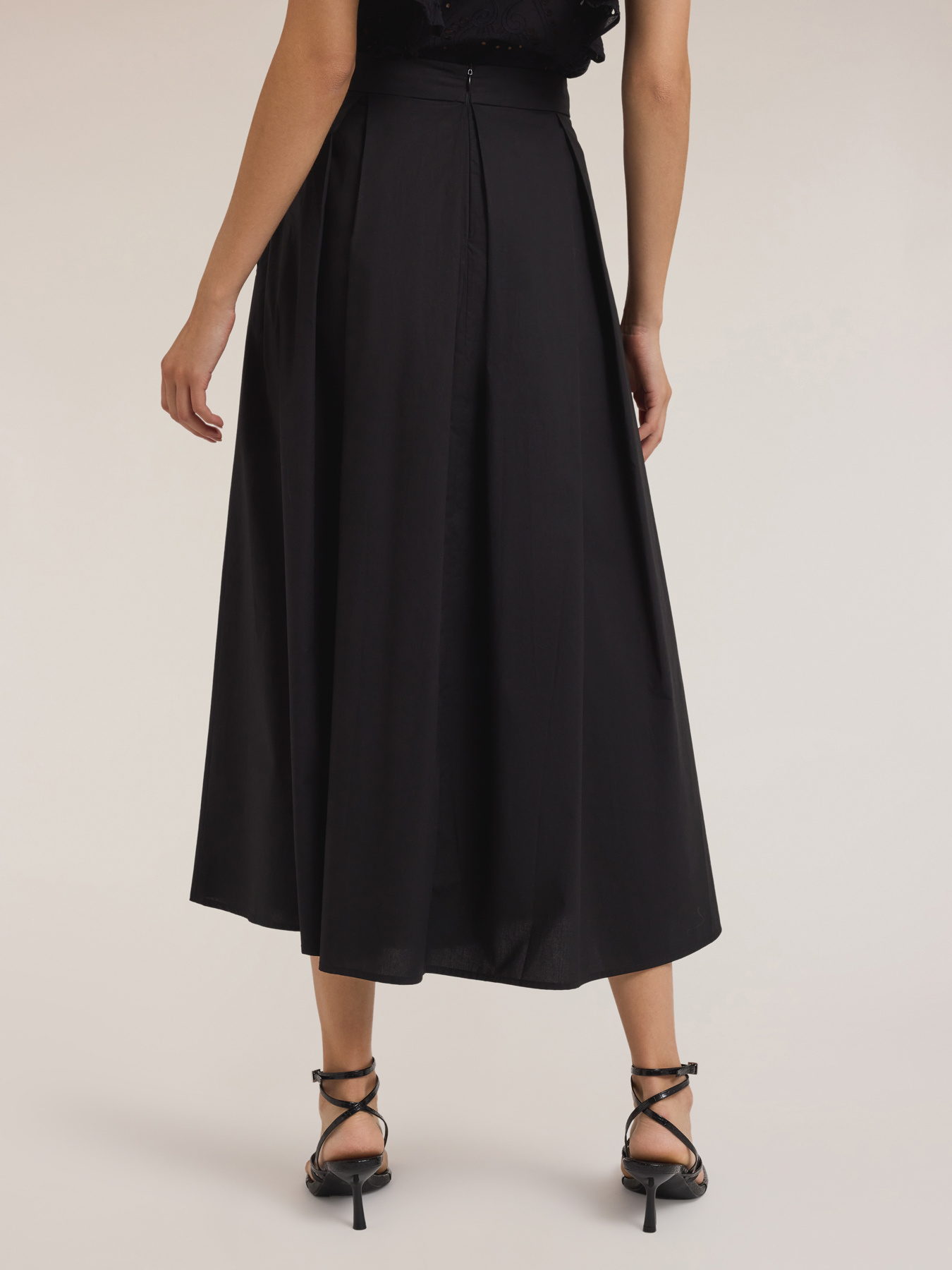 Gonna midi con pieghe a soffietto image number 1