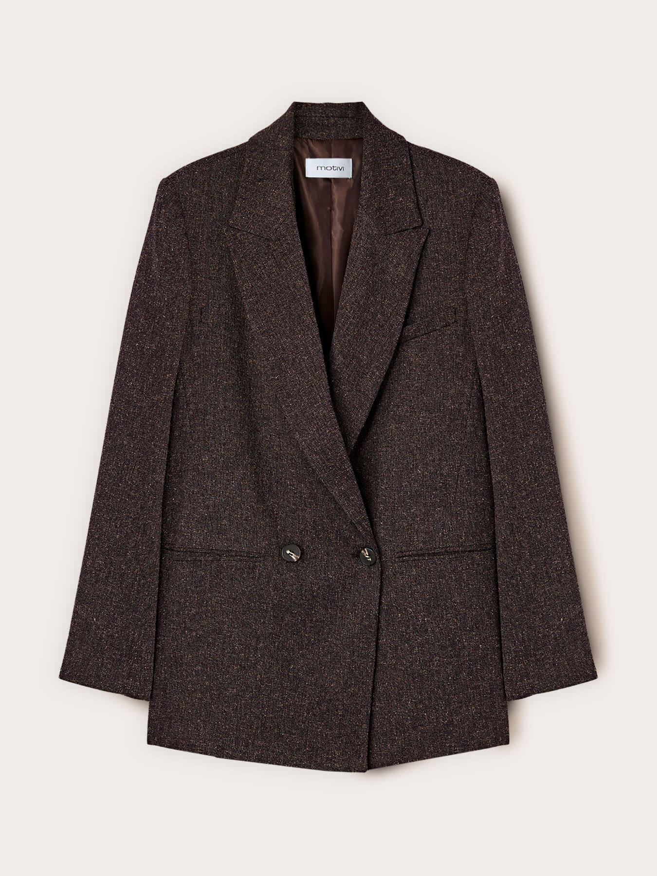 Blazer strutturato doppiopetto in poliviscosa image number 4