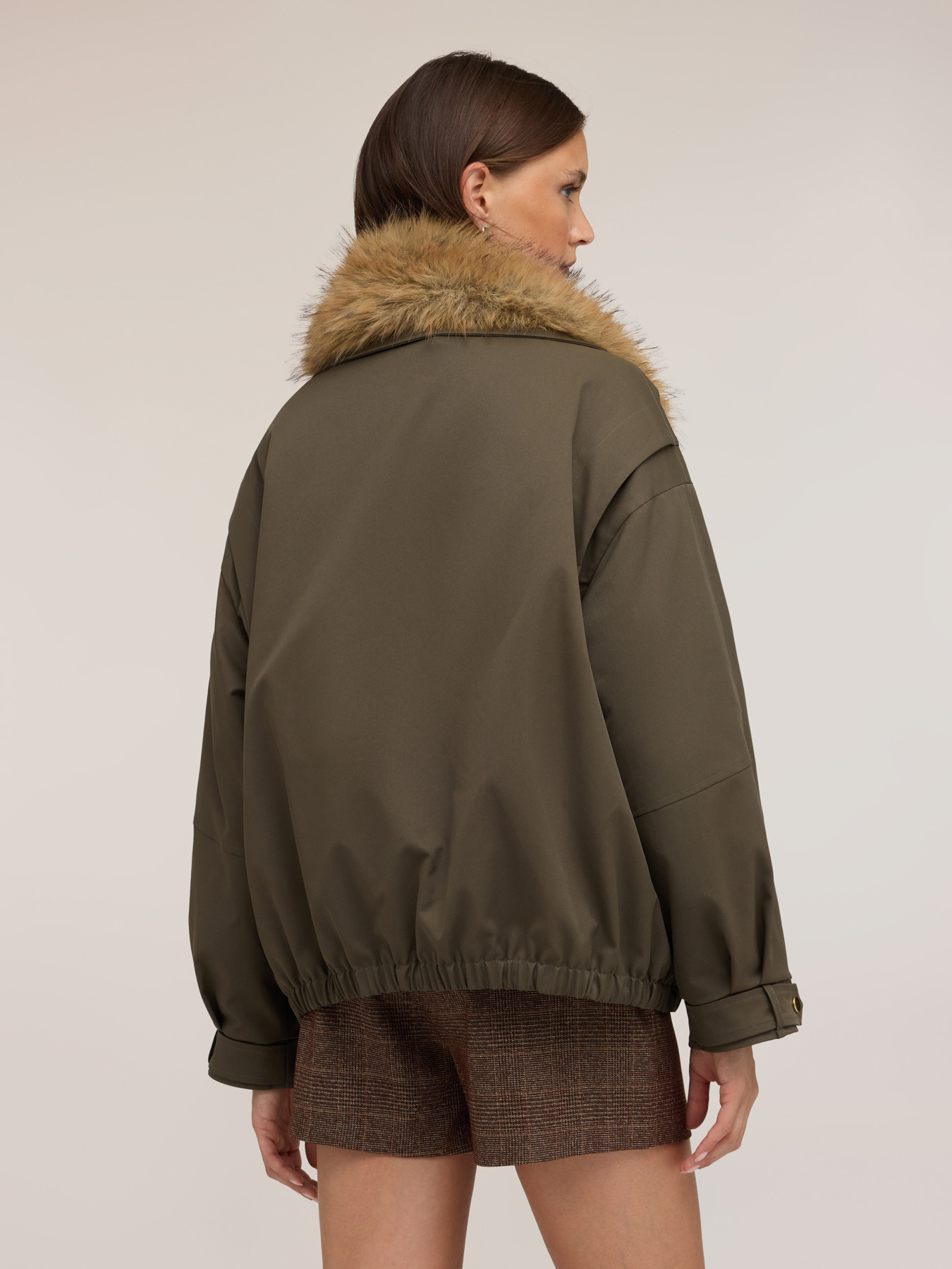 Oversized jacket with collar image number 1