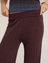 Pleated palazzo pants in lurex viscose knitwear image number 3