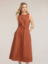 Kleid mit Kordelzug aus Popeline image number 0