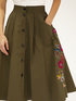 Pleated midi skirt with embroidery image number 2