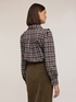 Check-print shirt with ruffle image number 1