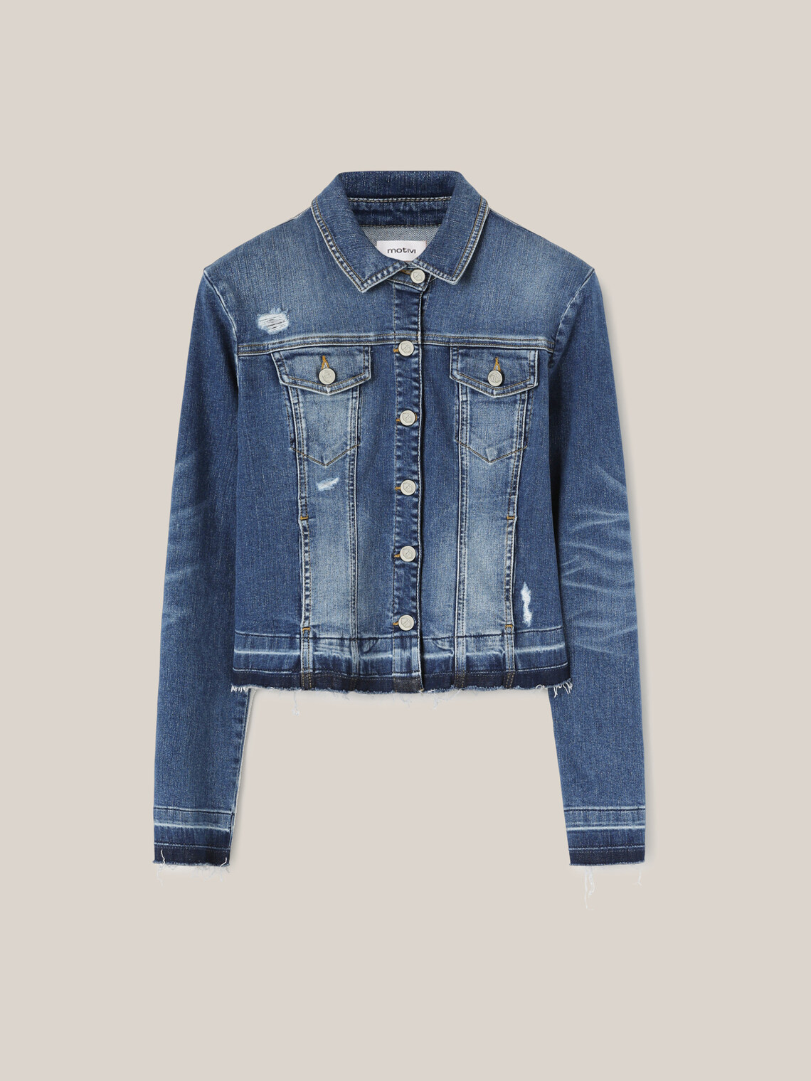 Giubbotto in denim blu medio - Motivi.com