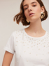 T-shirt with embroidered pearls image number 3