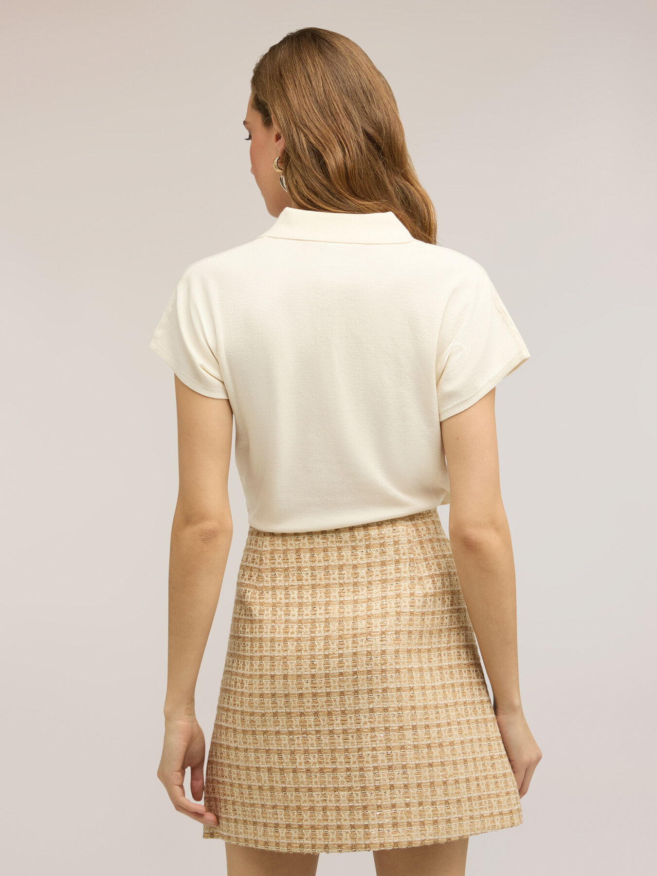 Viscose blend knit polo image number 1