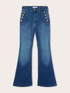 Flared jeans with button feature image number 4