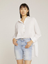 Oversized cotton shirt with slits image number 1
