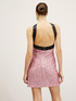 Full sequin mini dress with bow image number 1
