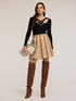 Ribbed sweater with knitted neckline image number 2