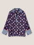 Blouse with geometric pattern collar image number 3