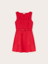 Short cotton dress with belt image number 4