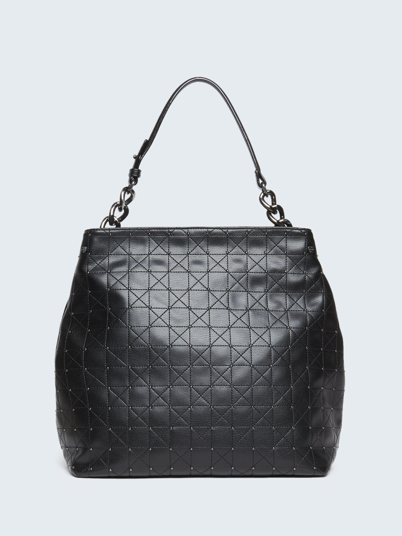 Quilted tote bag with studs image number 0