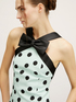 Mini-Kleid mit Punktemuster und Schleife image number 3