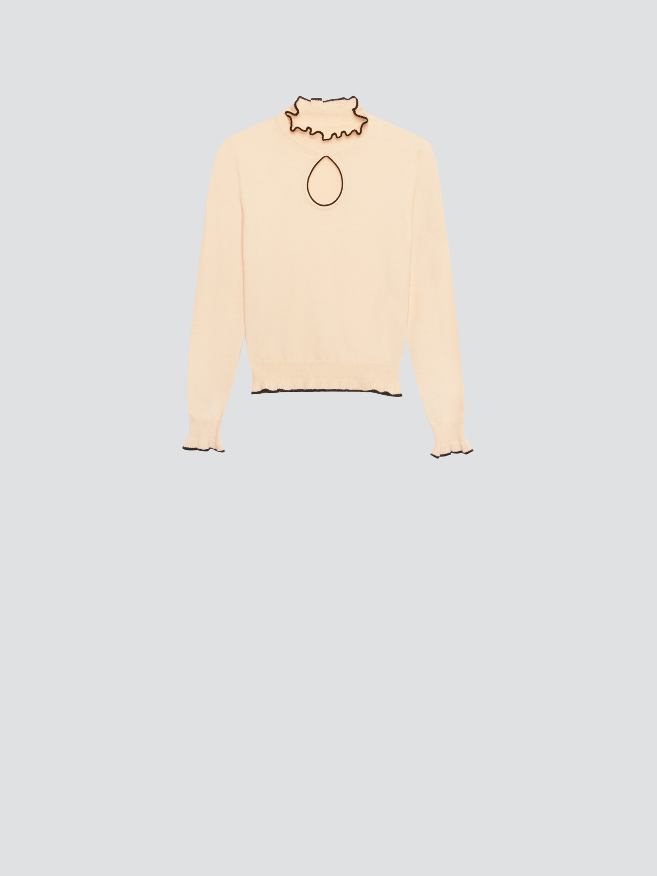 Turtleneck sweater with keyhole image number 3