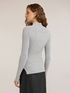 Diagonal ribbed sweater with asymmetric hem image number 1