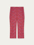 Pantaloni croială cropped cu model geometric image number 3