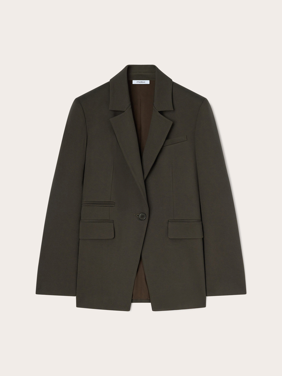 Single-breasted blazer in milano stitch