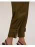 Pantaloni cropped in popeline con pinces image number 3