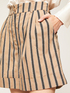 Striped pleated shorts image number 2