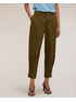 Pantaloni cropped in popeline con pinces image number 2