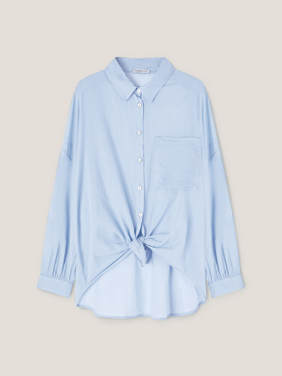 Oversized summer shirt with knot