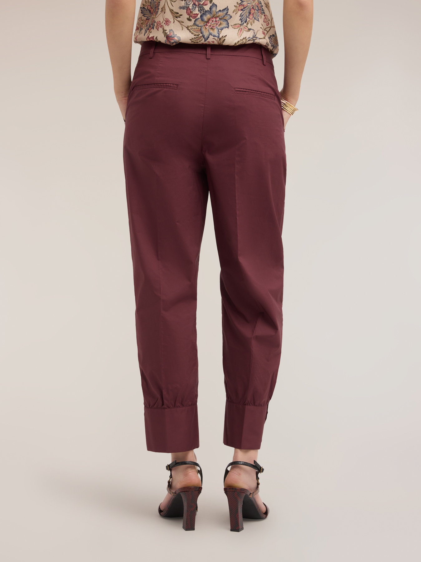 Pantaloni con polso in popeline image number 1