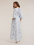 Langes Baumwollkleid mit Blumenstickerei image number 1