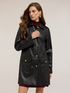 Long jacket in coated fabric image number 2