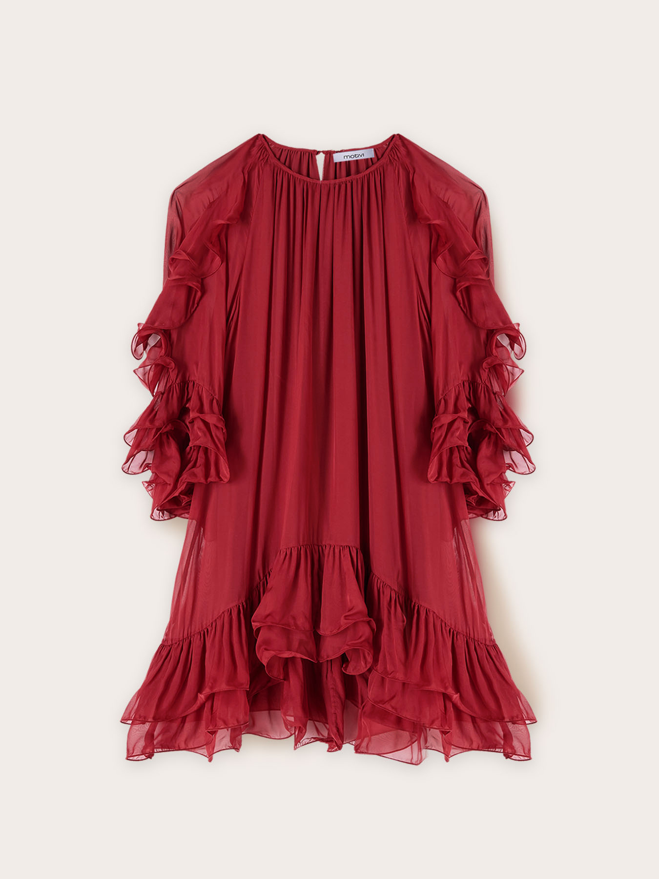 Robe courte à volants image number 4