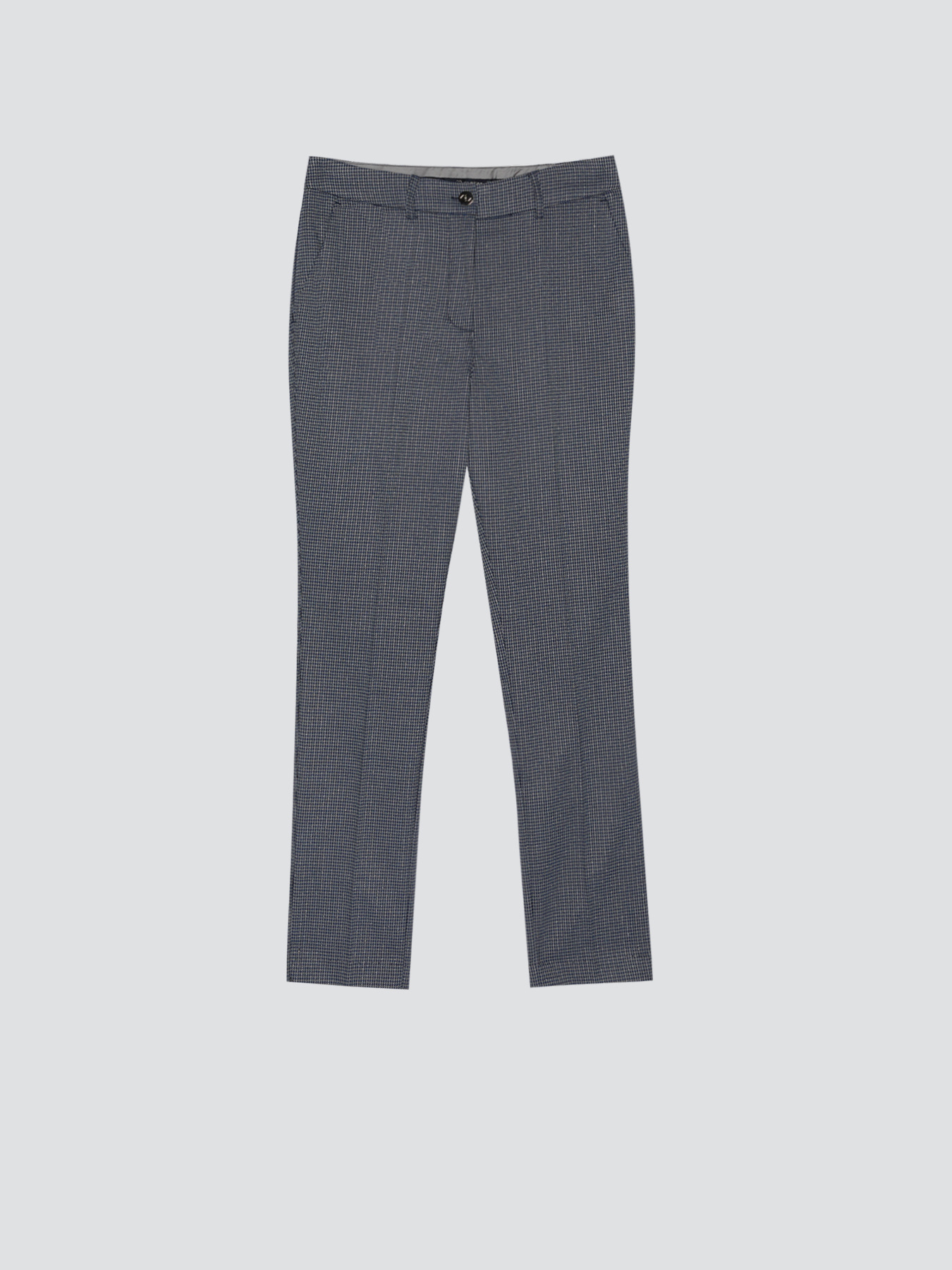 Houndstooth patterned regular trousers image number 0