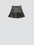 Short faux leather skirt with ruffle image number 3