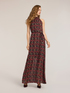 Langes Kleid aus Georgette mit Print image number 2