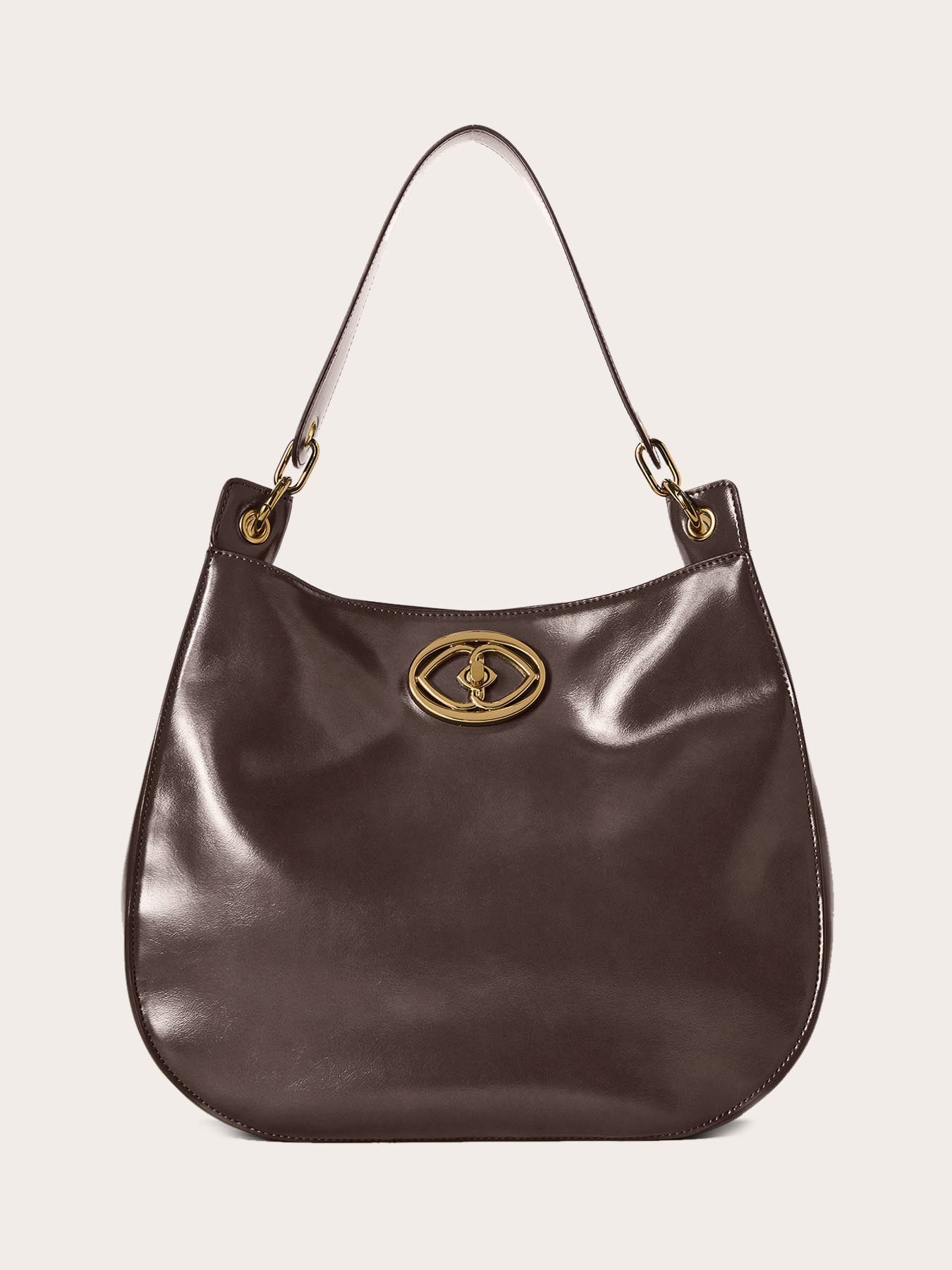 Sac hobo en tissu enduit brillant image number 1